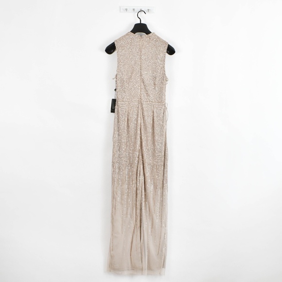 Adrianna Papell Beaded Mock-Neck Evening Gown - Picture 3 of 8